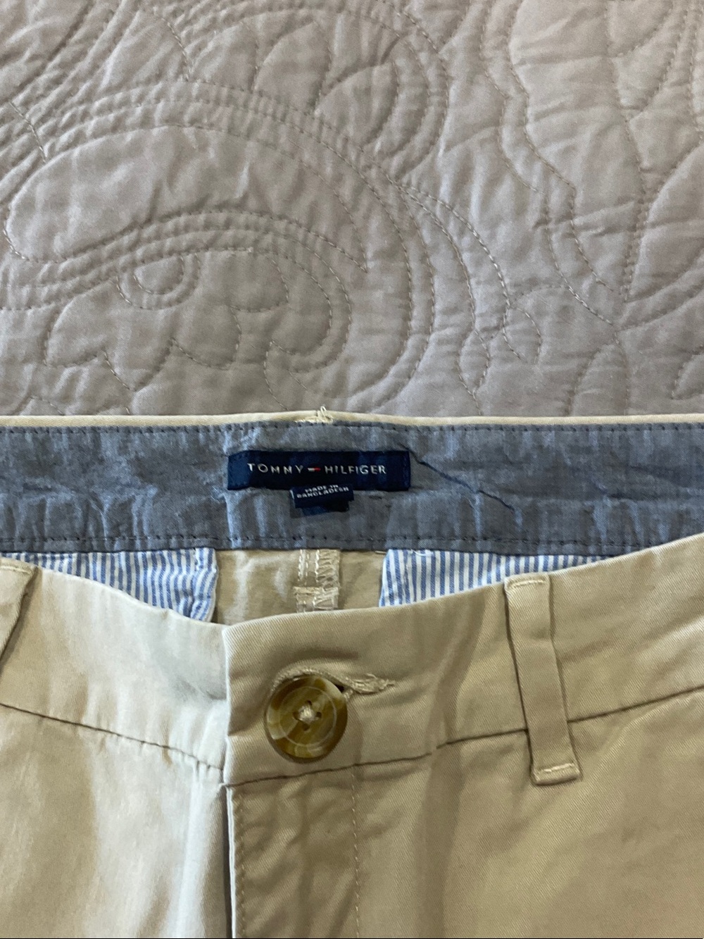 Tommy Hilfiger Beige Straight Leg Pants